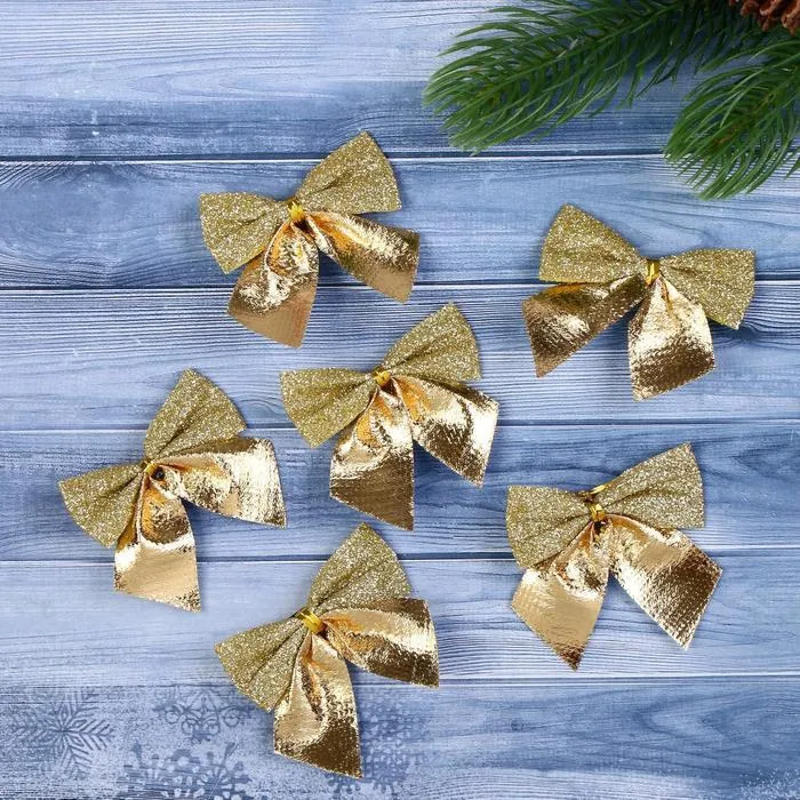 бант елочный 4.5*5.5 см (8 шт)