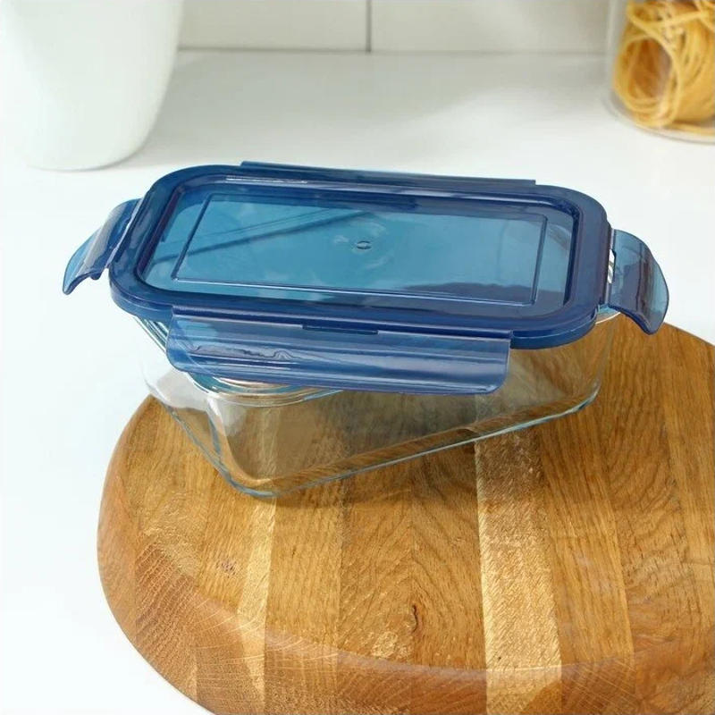 контейнер для еды из жаропрочного стекла с крышкой 650 мл