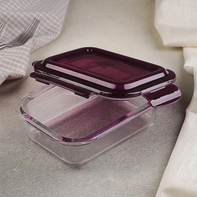 контейнер для еды из жаропрочного стекла с крышкой 650 мл