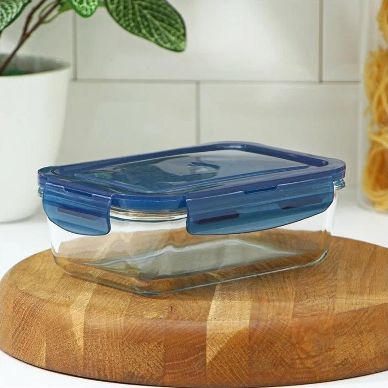 контейнер для еды из жаропрочного стекла с крышкой 650 мл