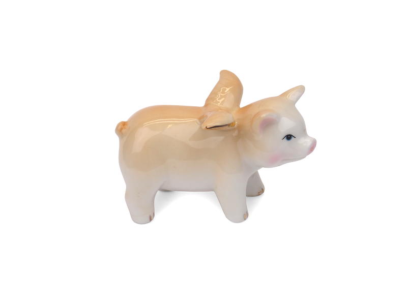 статуэтка порцелановая свинка ангел 9см