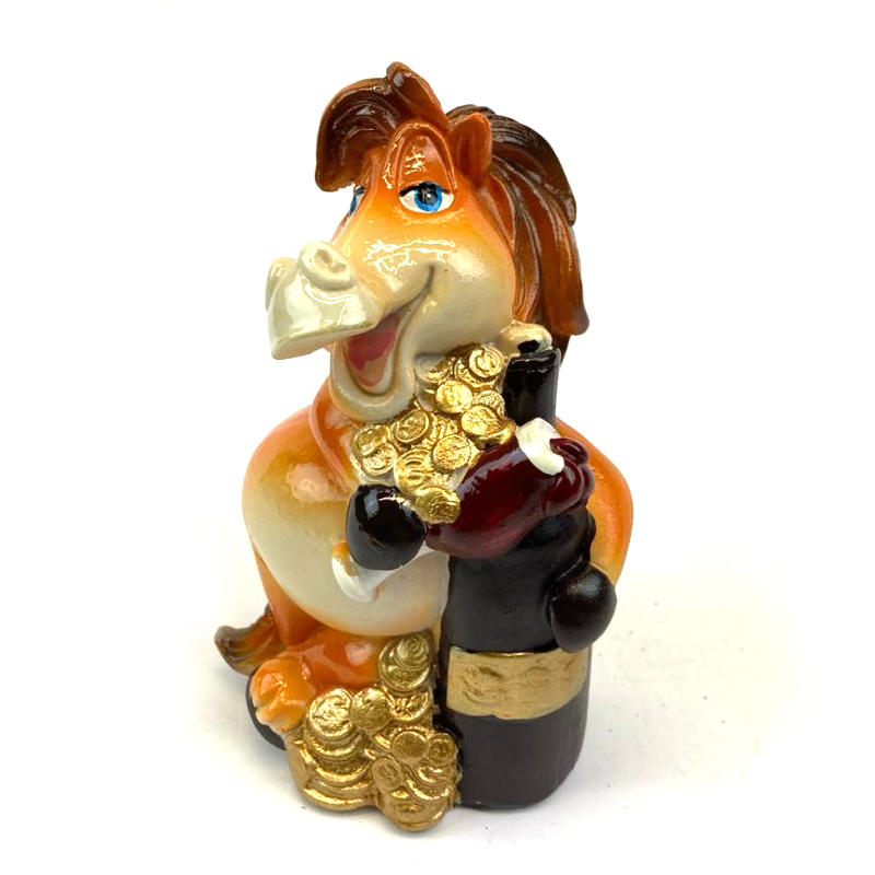 копилка лошадь 12см