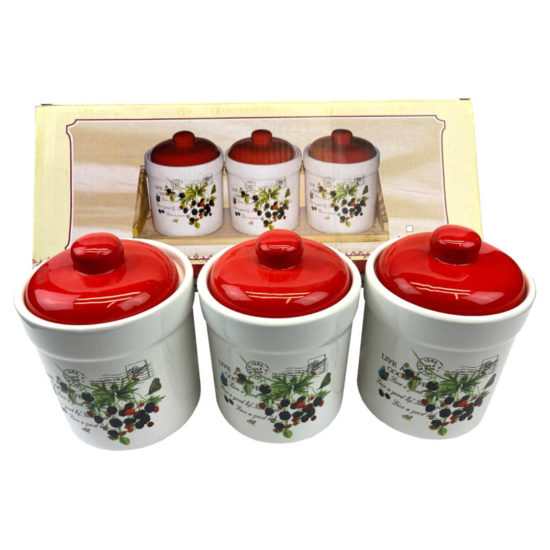 набор банок для сыпучих продуктов (3 шт.)