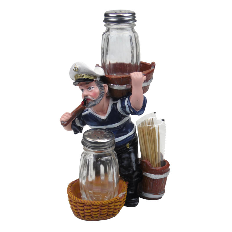 солонка, перечница и подставка для зубочисток 17см