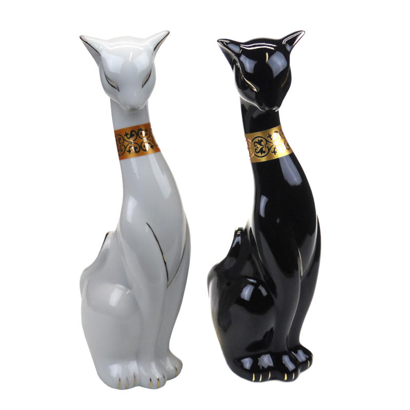 статуэтка порцелановая кошка 26см