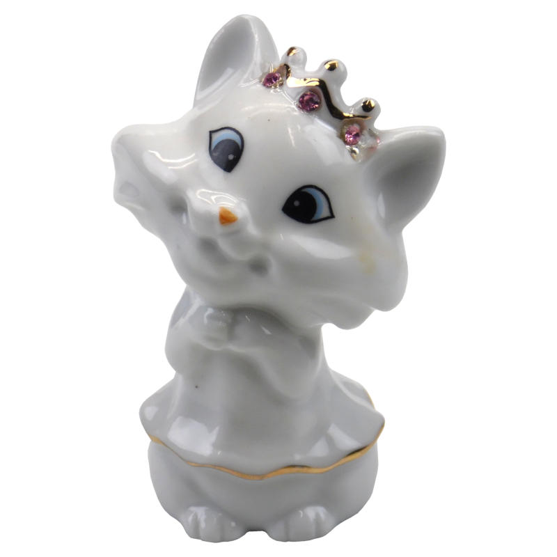 статуэтка порцелановая котик 8см