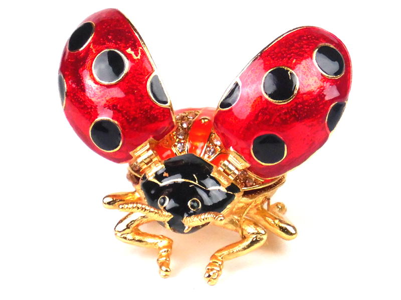 шкатулка металлическая со стразами 5см