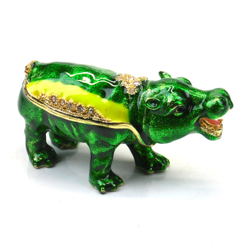 шкатулка металлическая со стразами 9см