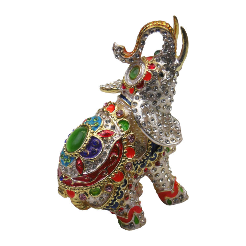 шкатулка металлическая со стразами 8см