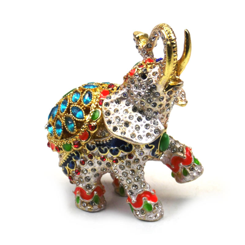 шкатулка металлическая со стразами 8см