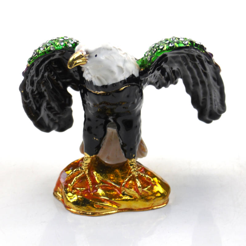 шкатулка металлическая со стразами 9см