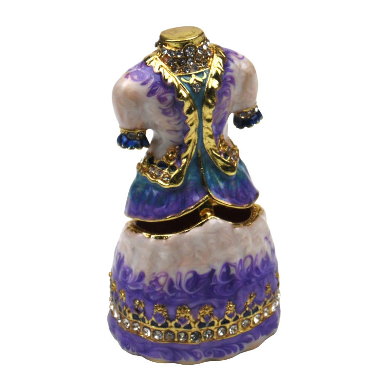 шкатулка металлическая со стразами 7см