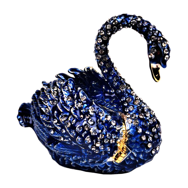 шкатулка металлическая со стразами 8cм