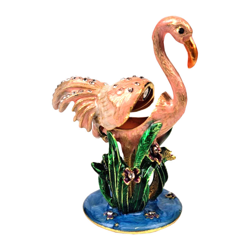 шкатулка металлическая со стразами 9cм