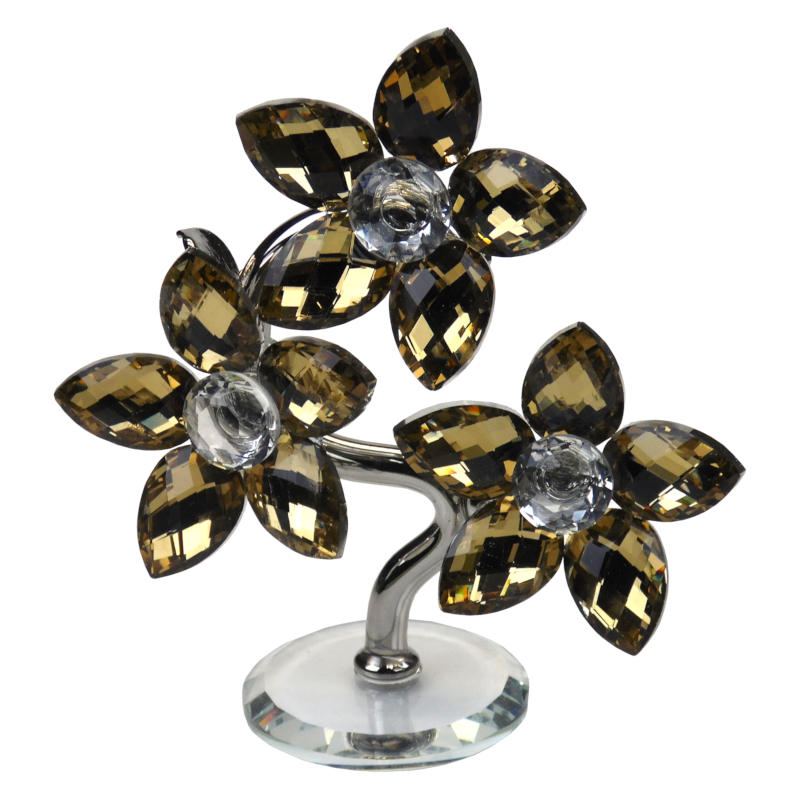 сувенир хрустальные цветы 15см