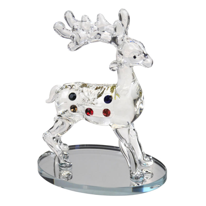 сувенир хрустальный олень 16см