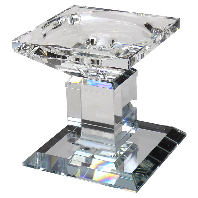 подсвечник стеклянный под хрусталь 10см