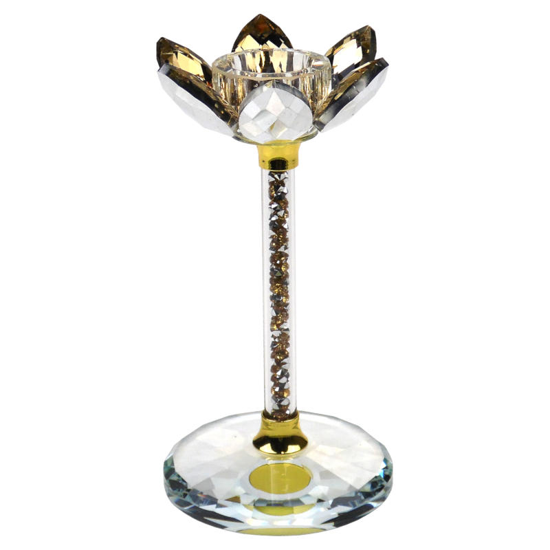 подсвечник стеклянный под хрусталь 13см