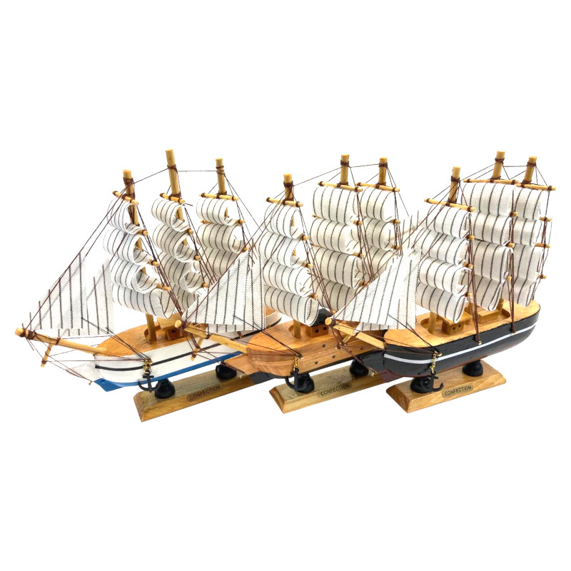 корабль сувенир деревянный 20см