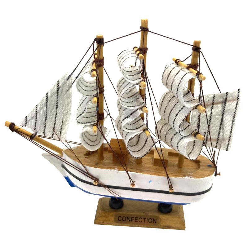 корабль сувенир деревянный 14см