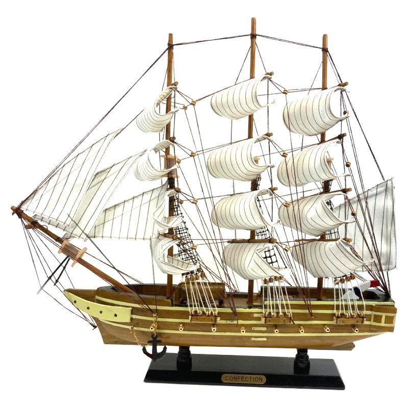 корабль сувенир деревянный 45см