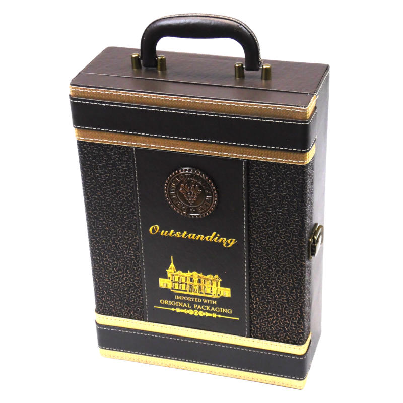 подарочный футляр для двух бутылок с винными принадлежностями