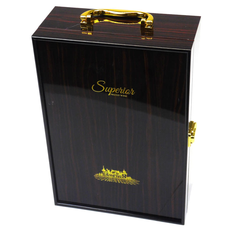 подарочный футляр для двух бутылок с винными принадлежностями