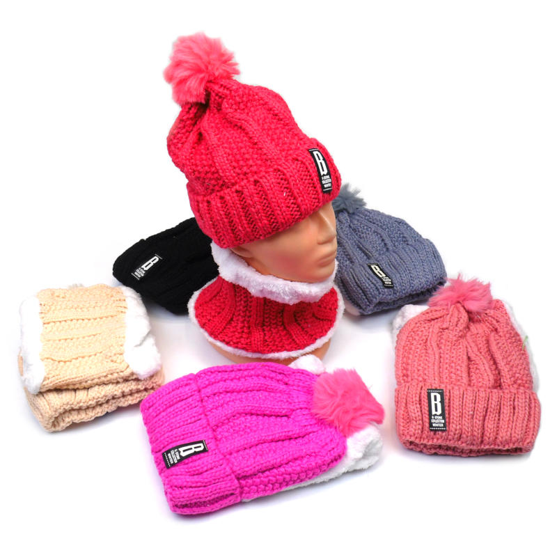 вязаный комплект шапка и шарф воротник